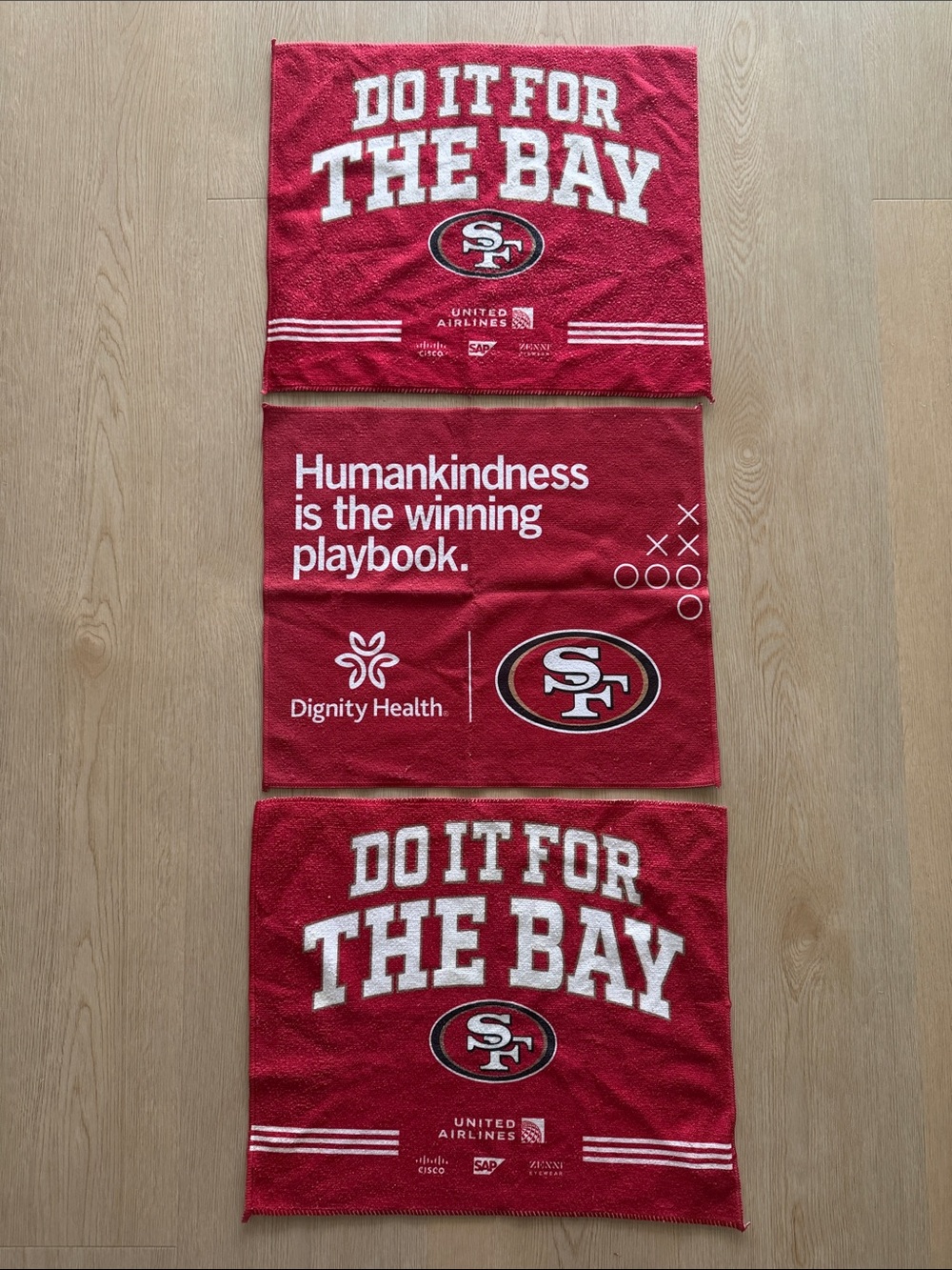 3/$20 Red 'Do It For The Bay' Rally Towels - Set of 3